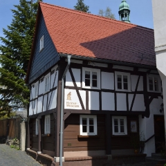 Muzeum Lokalne w Ostritz (grł. Wostrowc) mieści się w domu przysłupowo-szachulcowym – oryginalnym typie budownictwa łużyckiego (fot. A. Lipin)